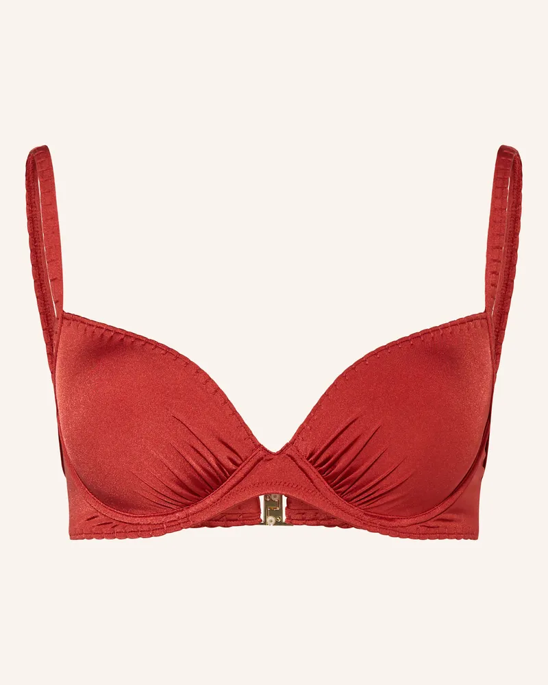 watercult Bügel-Bikini-Top CRAFTED ESSENTIALS Dunkelrot