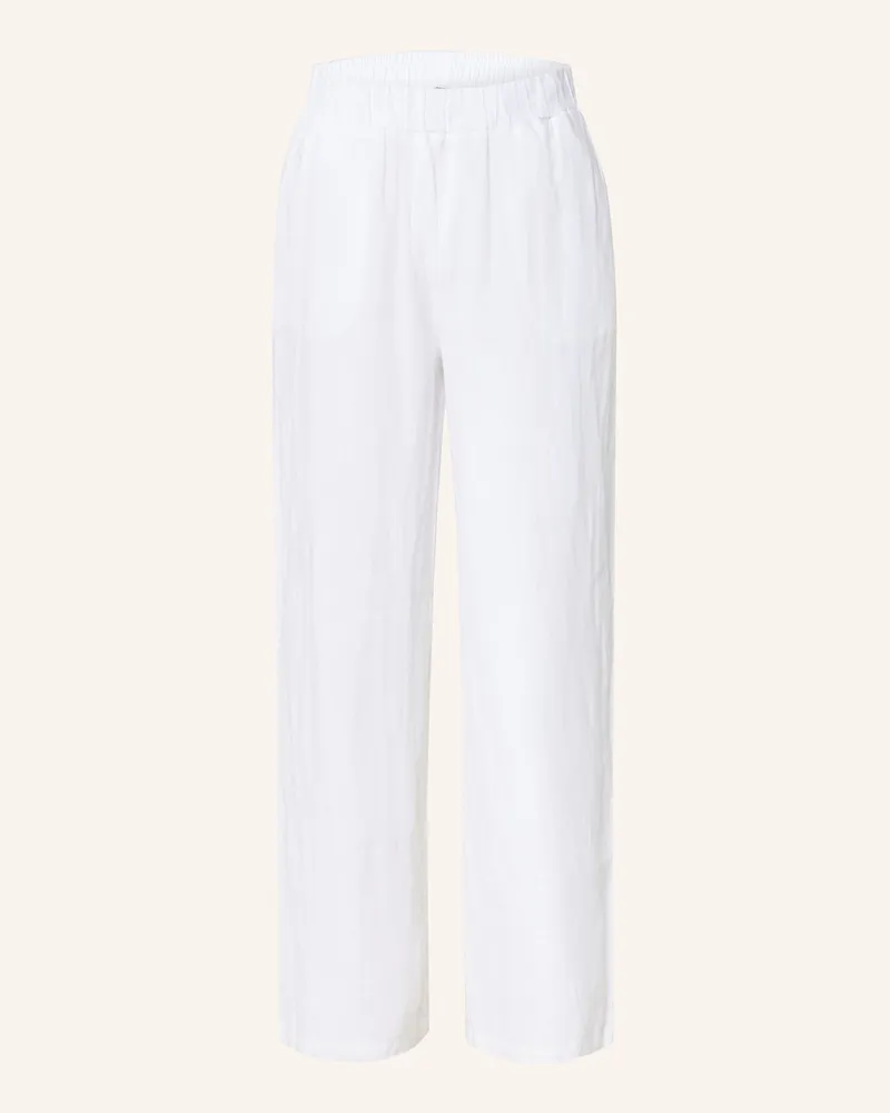 Darling Harbour Marlenehose aus Leinen Weiss