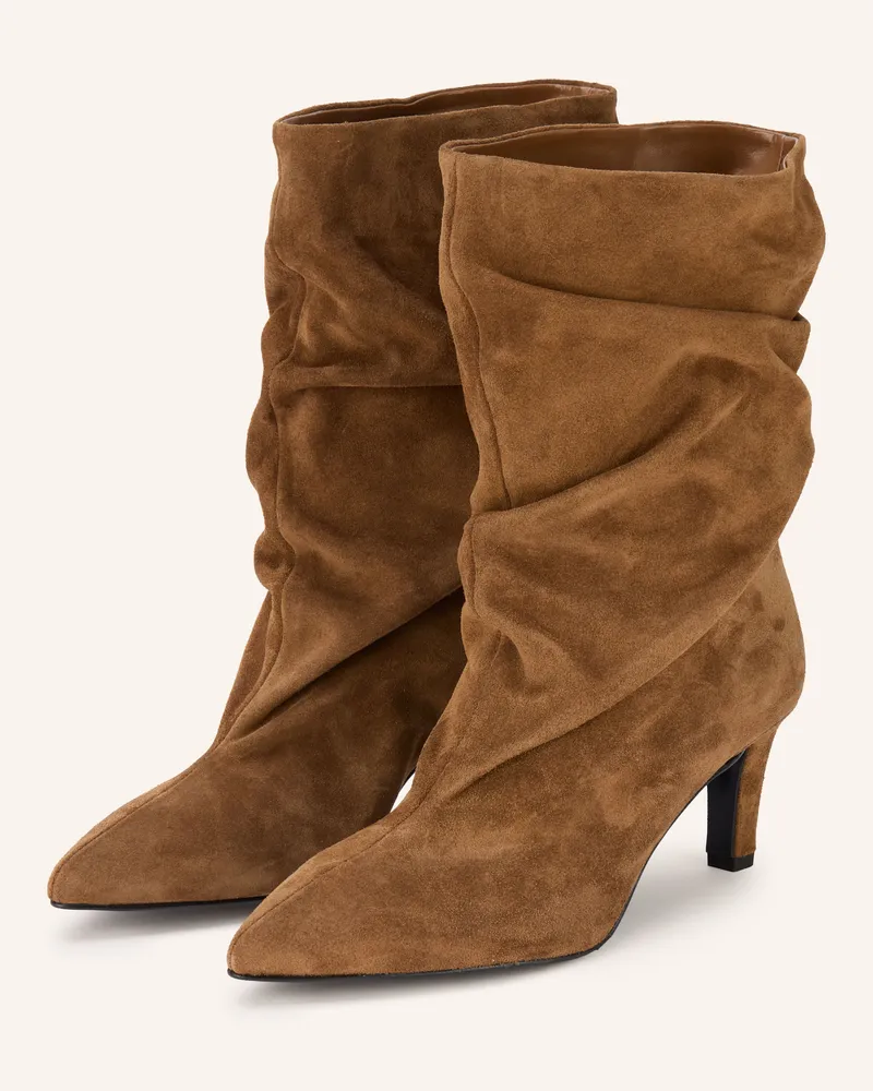 Mrs & HUGS Stiefeletten braun Camel