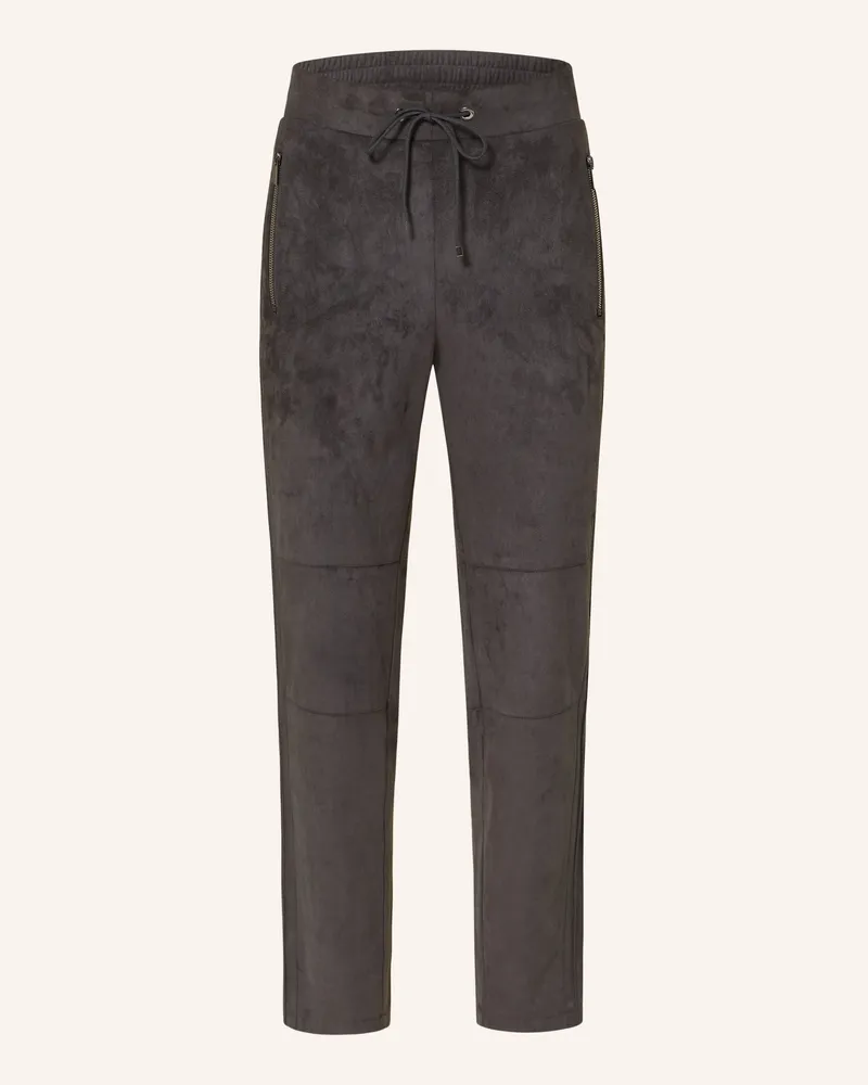 S.Oliver Hose In Lederoptik grau Grau