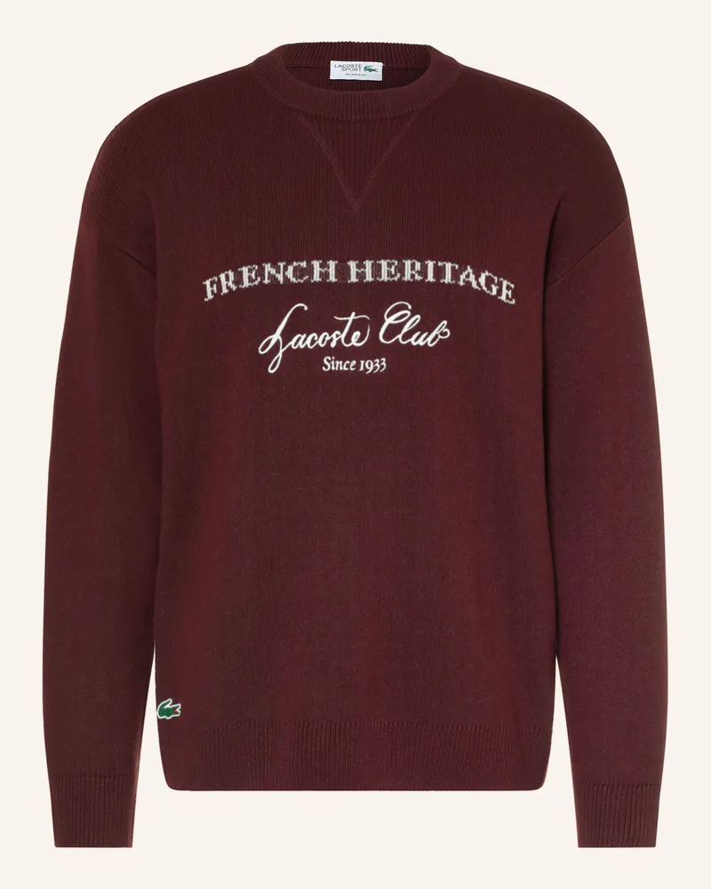 Lacoste Pullover rot Dunkelrot