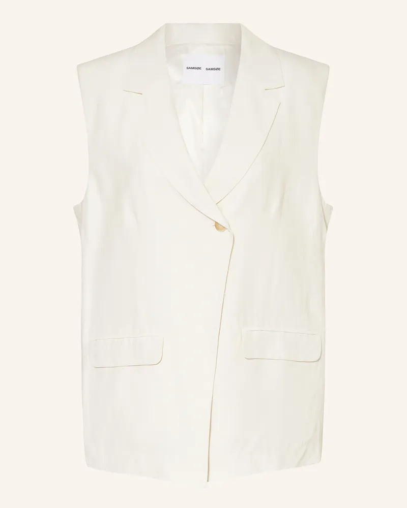 Samsøe & Samsøe Blazerweste Sathena weiss Ecru