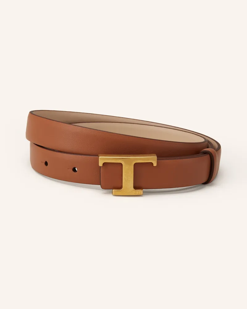 TOD'S Ledergürtel zum Wenden Braun