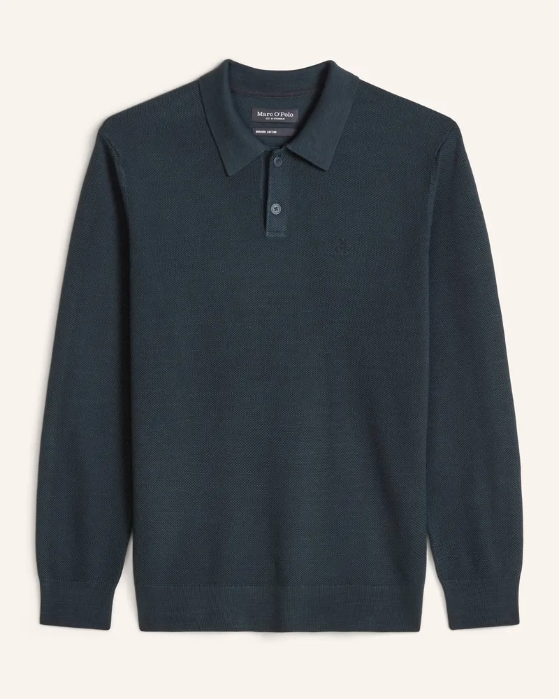 Marc O'Polo Strick-Poloshirt blau Blau