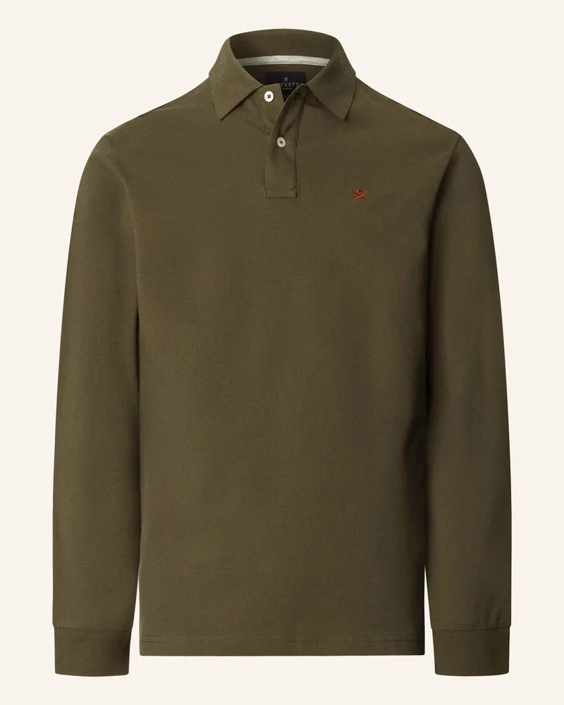 Hackett Poloshirt SLIM FIT LOGO LS Grün