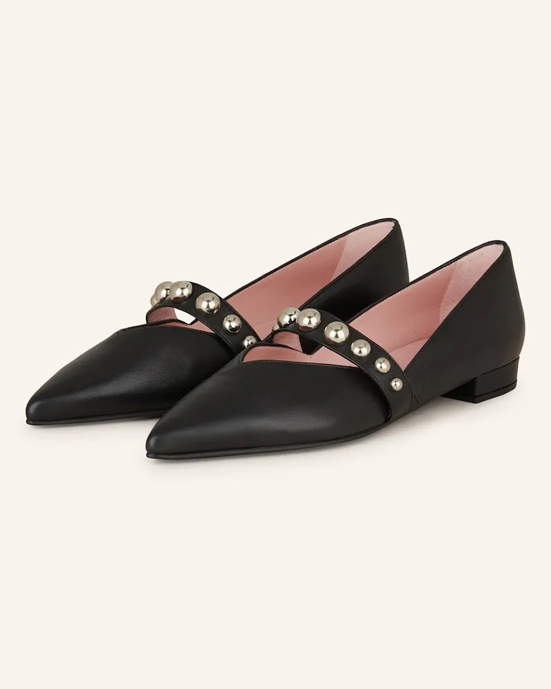 Pretty Ballerinas Mary-Jane-Ballerinas CLEMENTINE mit Nieten Schwarz