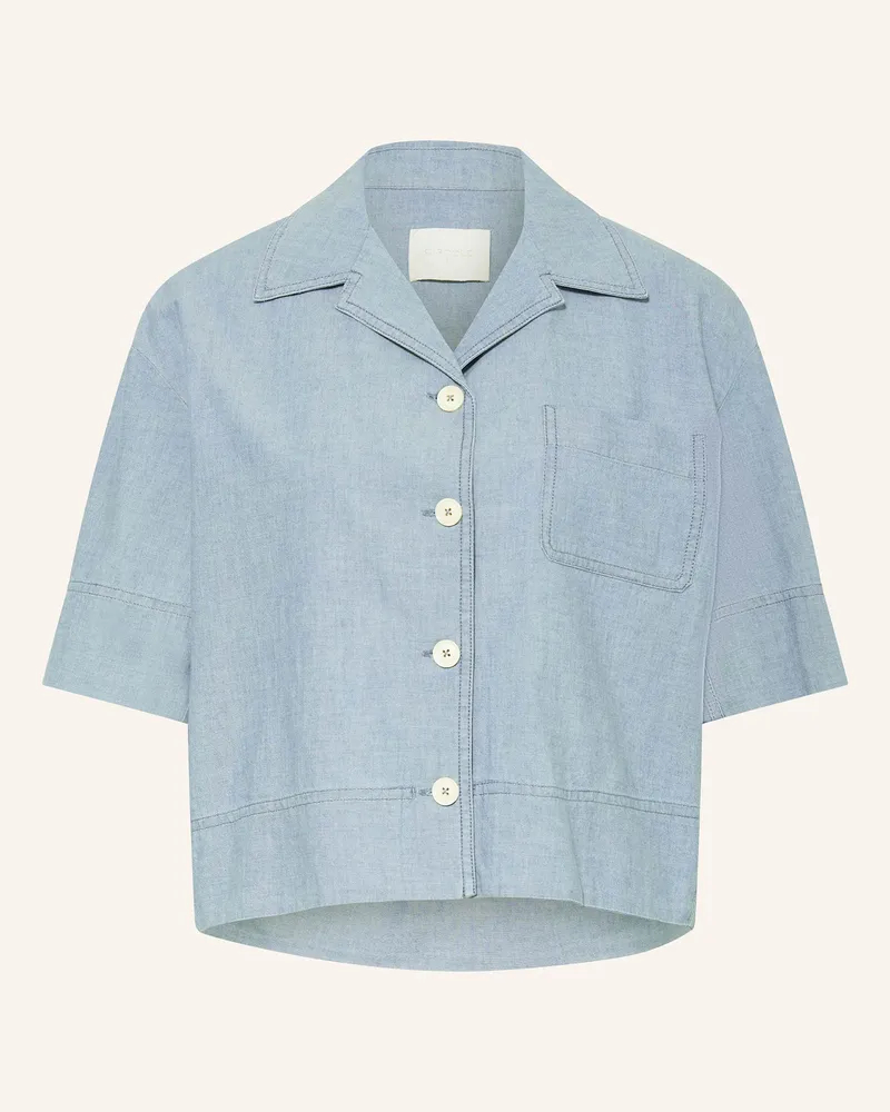 CIRCOLO 1901 Bluse in Jeansoptik Hellblau