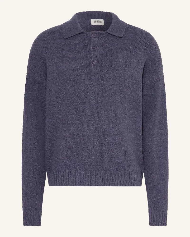 Drykorn Bouclé-Pullover Bekket blau Blau