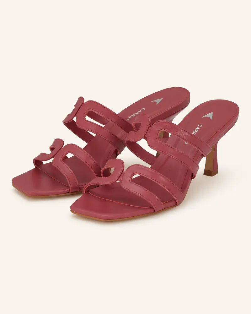 CARRANO Mules rot Hellrot