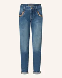 Mos Mosh Skinny Jeans MMNAOMI NATIRA mit Pailletten Blau