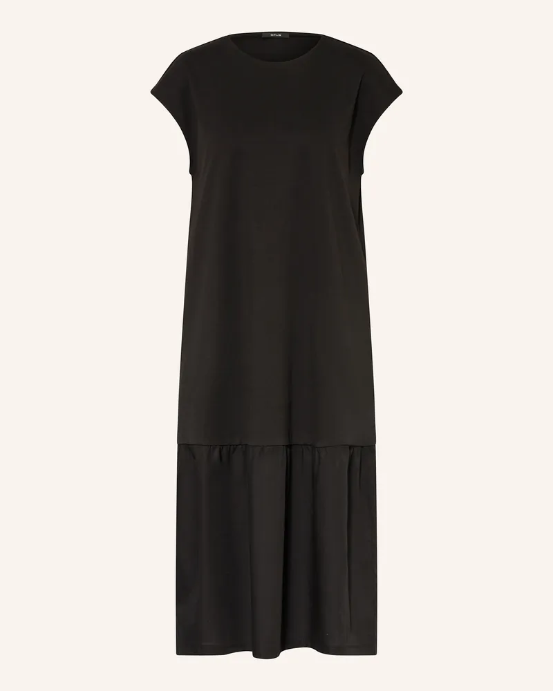 OPUS Kleid WELIN im Materialmix Schwarz