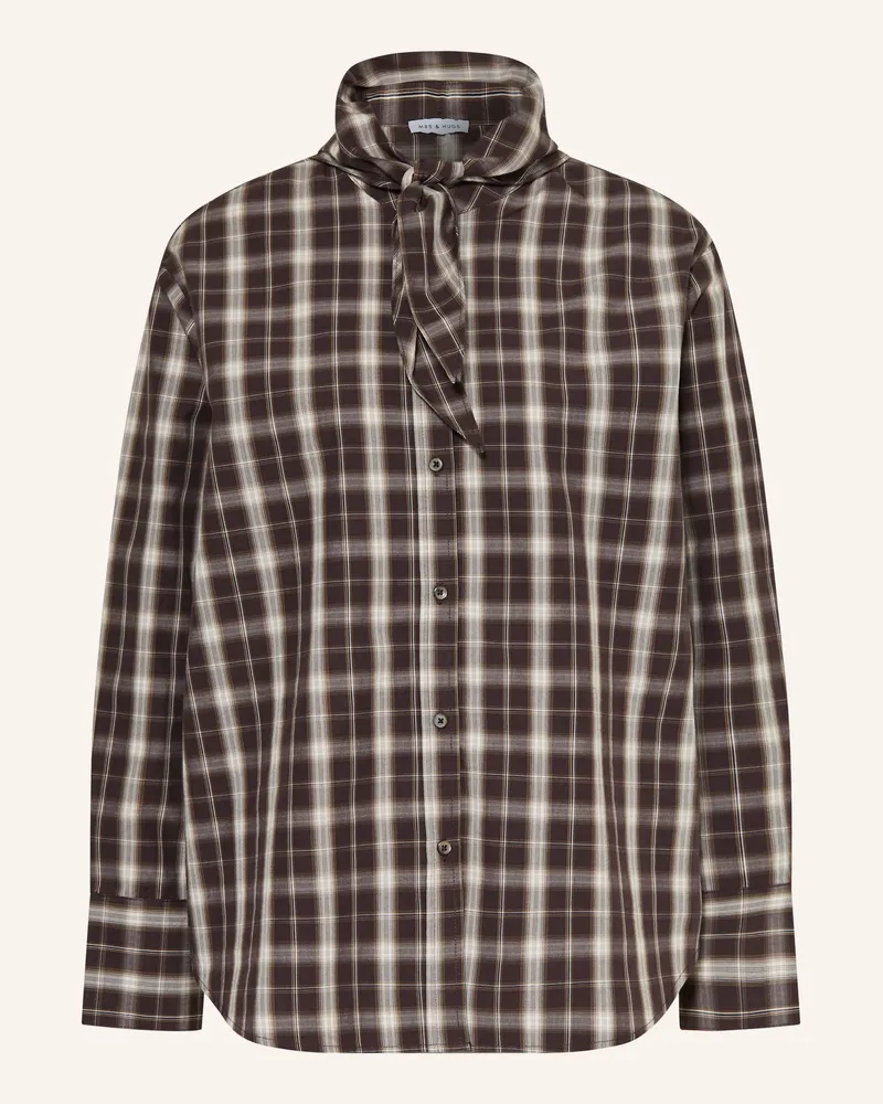 Mrs & HUGS Bluse braun Dunkelbraun