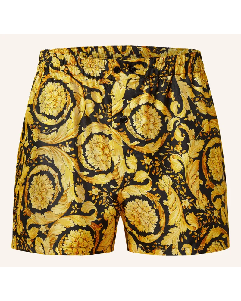 Versace Schlafshorts aus Seide Blau