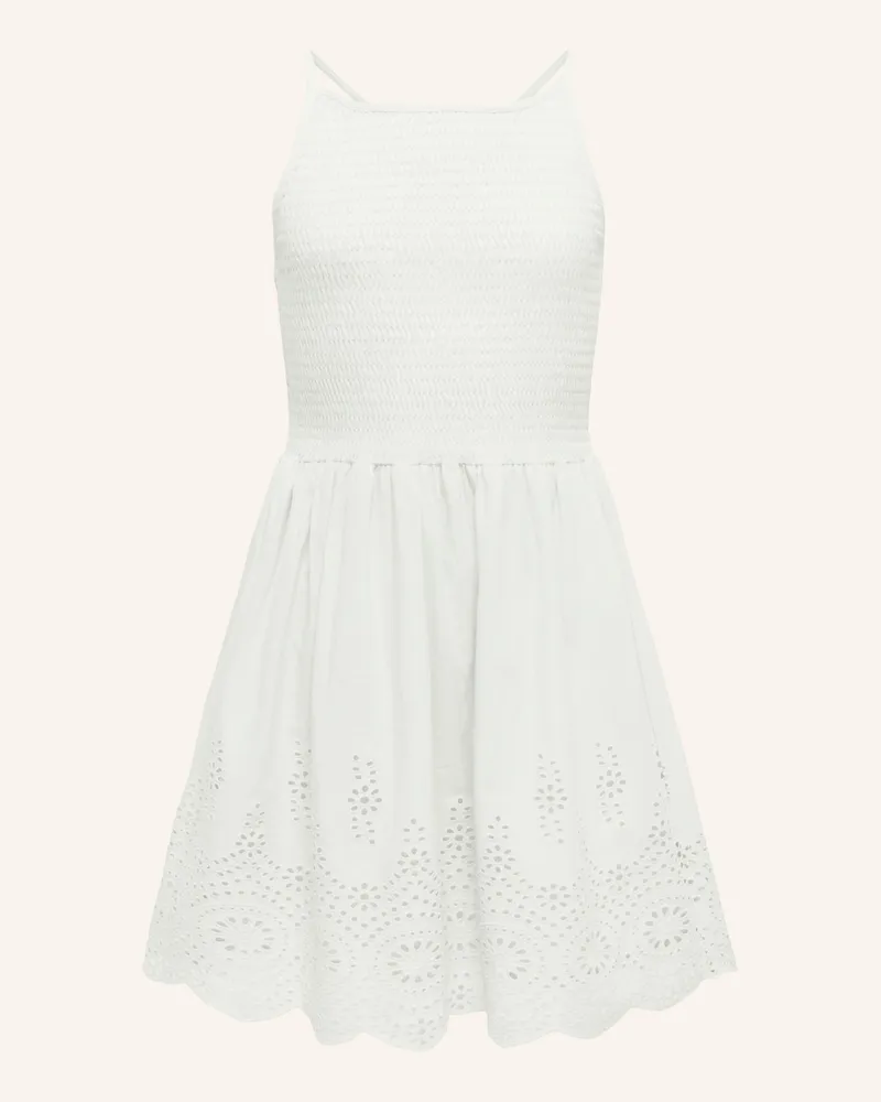 only Kleid mit Lochspitze Weiss