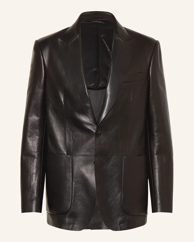Tom Ford Lederjacke schwarz Schwarz