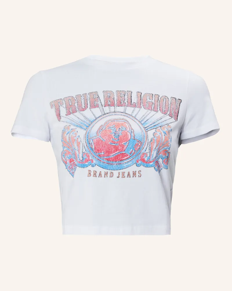 True Religion T-Shirt Crystal weiss 