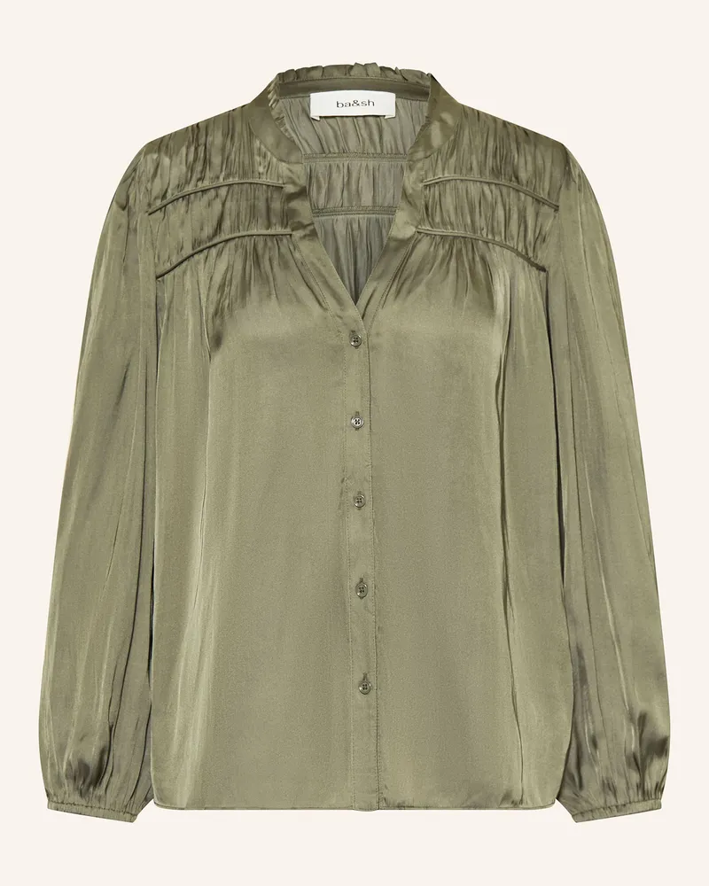 ba&sh Satinbluse Cessia gruen Khaki