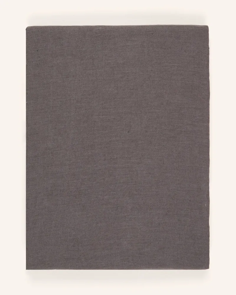 Zoeppritz Spannbettlaken Aus Leinen grau Dunkelgrau