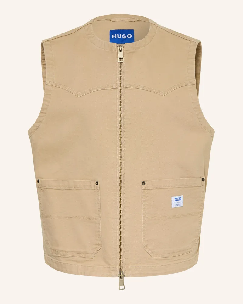 HUGO BOSS Jeansweste Bridgeley beige Camel