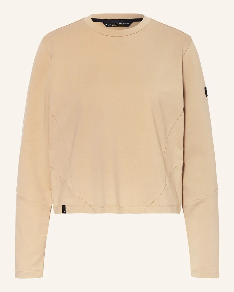 Salewa Sweatshirt FANES DRY Hellbraun