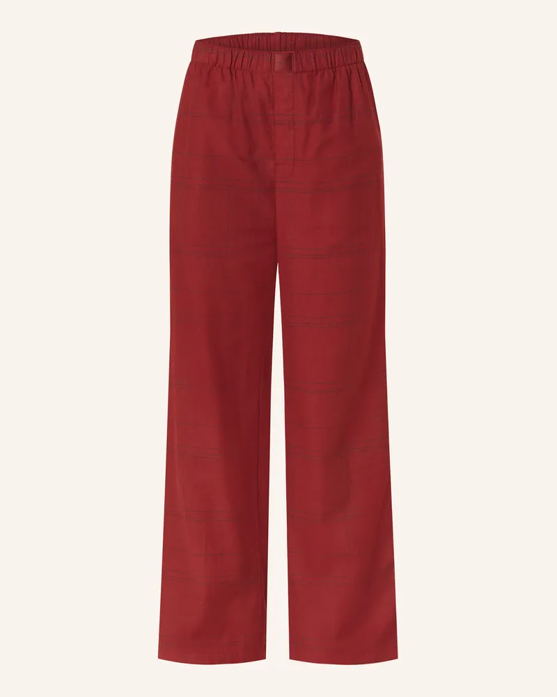 Calvin Klein Schlafhose aus Flanell Dunkelrot