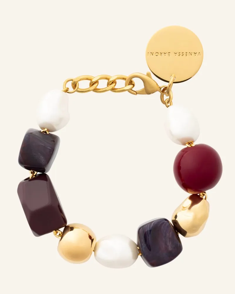 Vanessa Baroni Armband WINTER IBIZA BRACELET BORDEAUX by GLAMBOU Gold