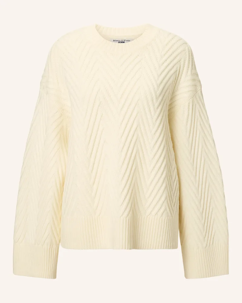 Marc O'Polo Strickpullover weiss Ecru