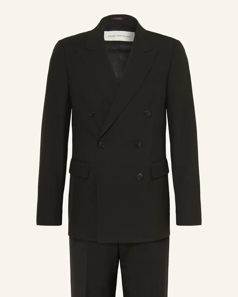 Dries van Noten Anzug Kodyy Slim Fit schwarz Schwarz