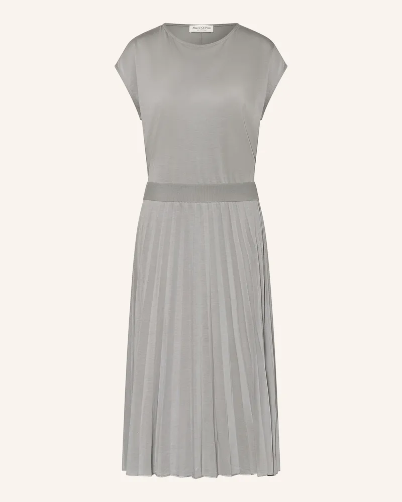 Marc O'Polo Kleid mit Plissee Blaugrau