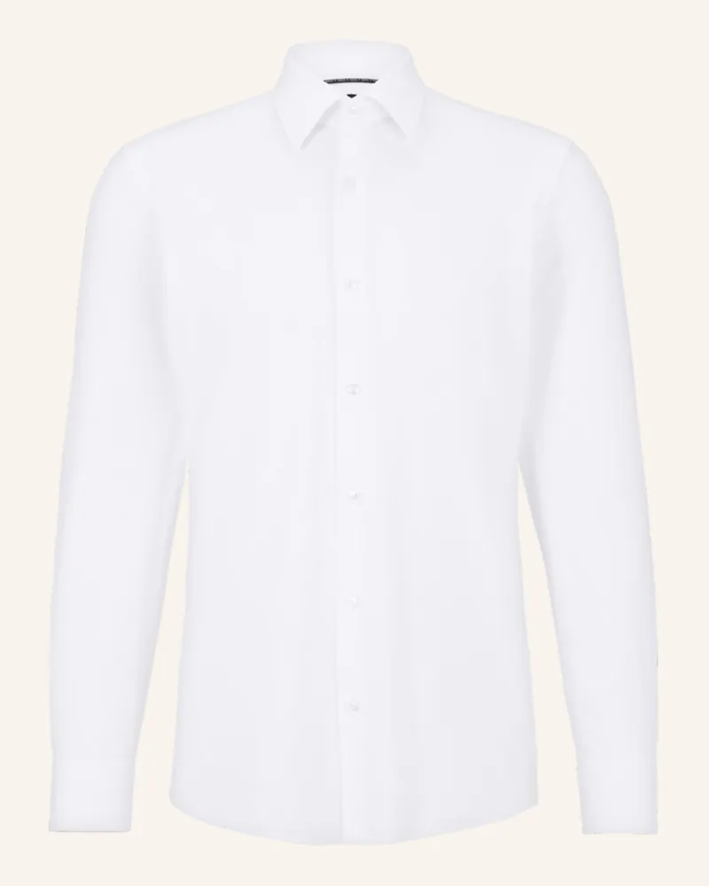 HUGO BOSS Jerseyhemd HANK Slim Fit Weiss