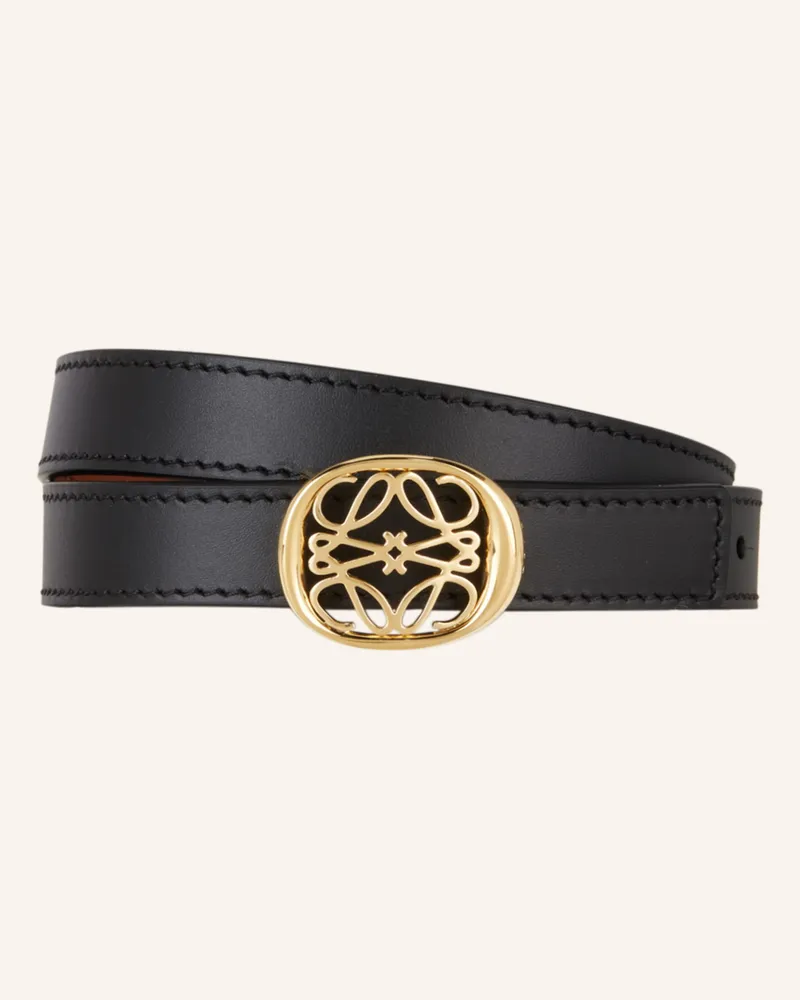 Loewe Ledergürtel zum Wenden Schwarz