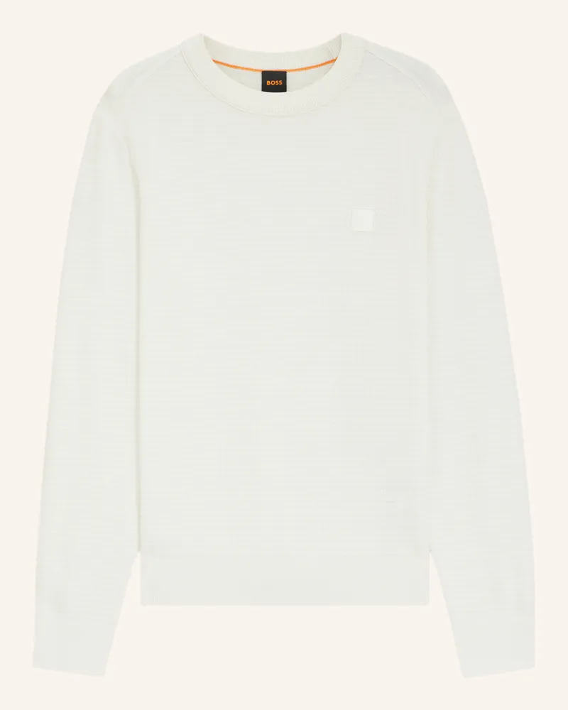 HUGO BOSS Pullover ANION Weiss