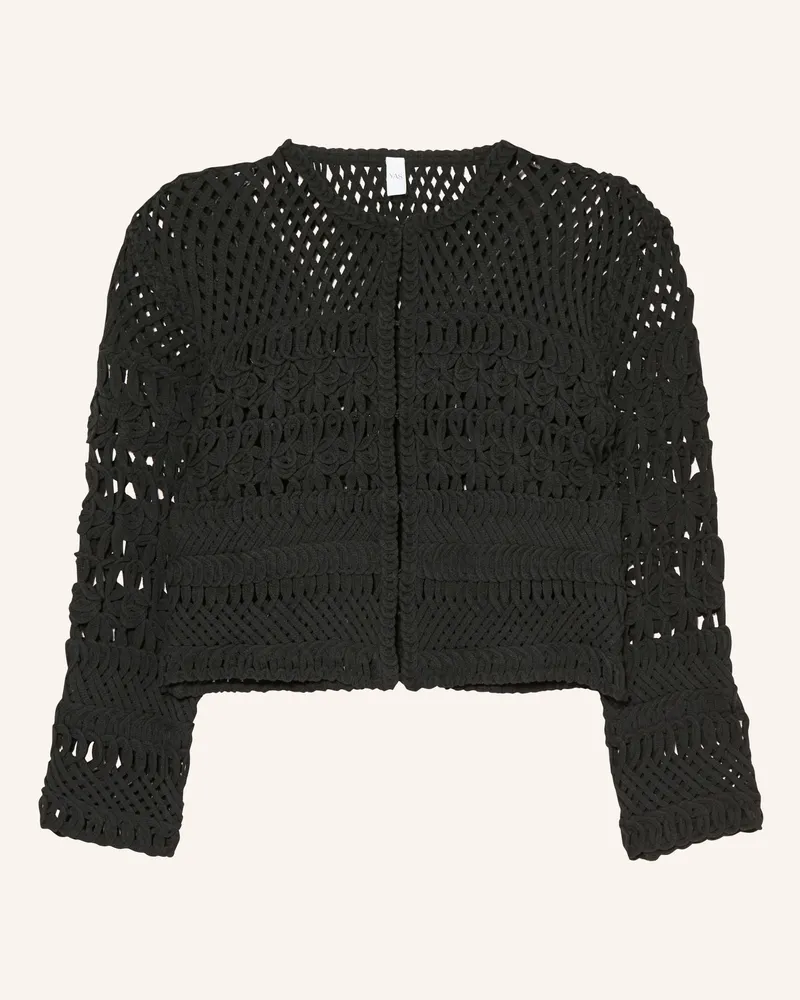 Y.A.S Strickjacke schwarz Schwarz