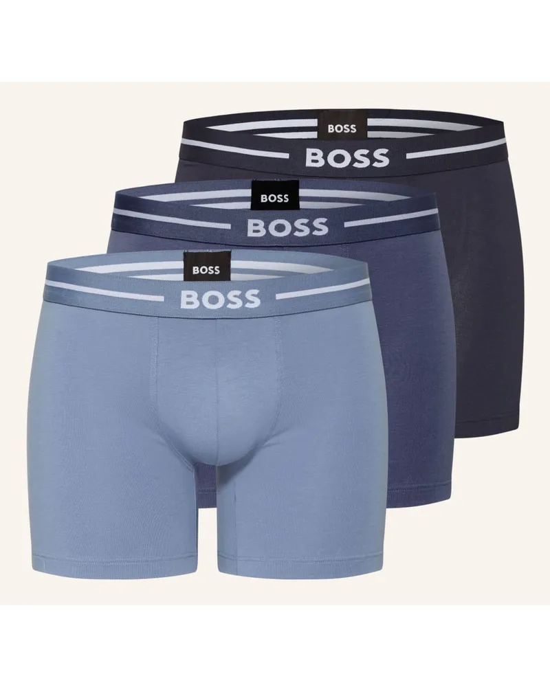 HUGO BOSS 3er-Pack Boxershorts Blau