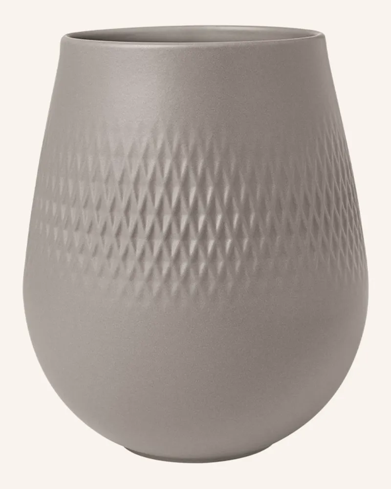 Villeroy & Boch Vase Carré Klein Manufacture Collier Taupe beige Taupe