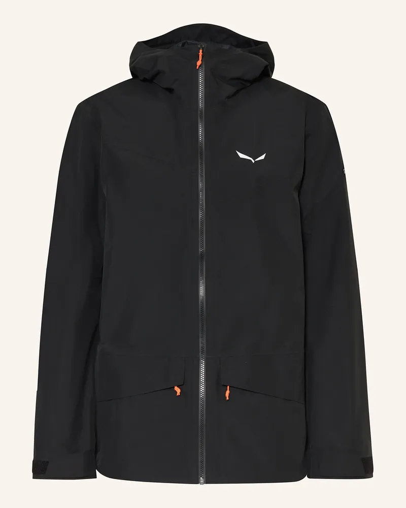 Salewa Hardshell-Jacke PUEZ GORE-TEX Schwarz