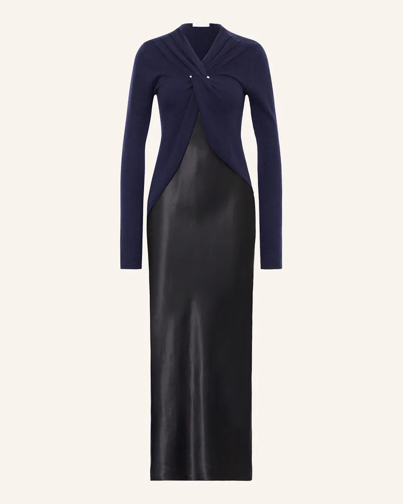 Christopher Esber Set: Seidenkleid und Cashmere-Pullover Dunkelblau