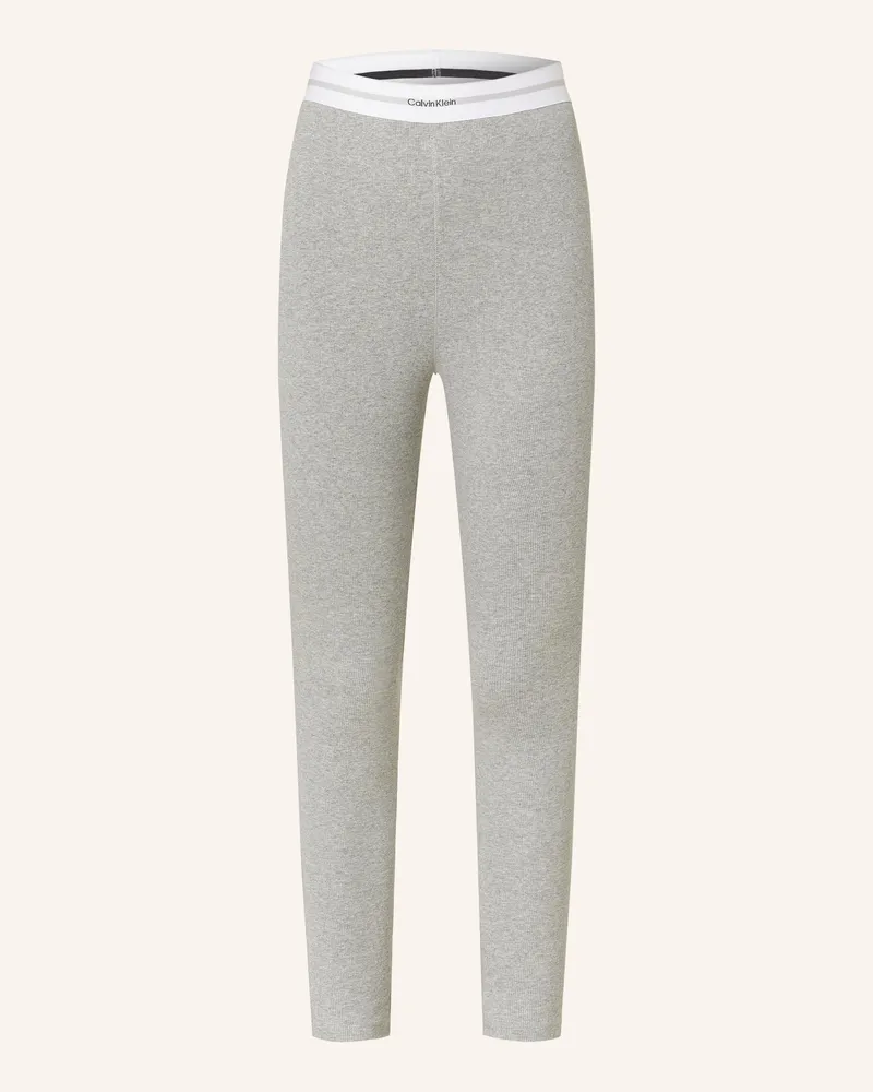 Calvin Klein Lounge-Leggings COTTON STRETCH RIB Hellgrau