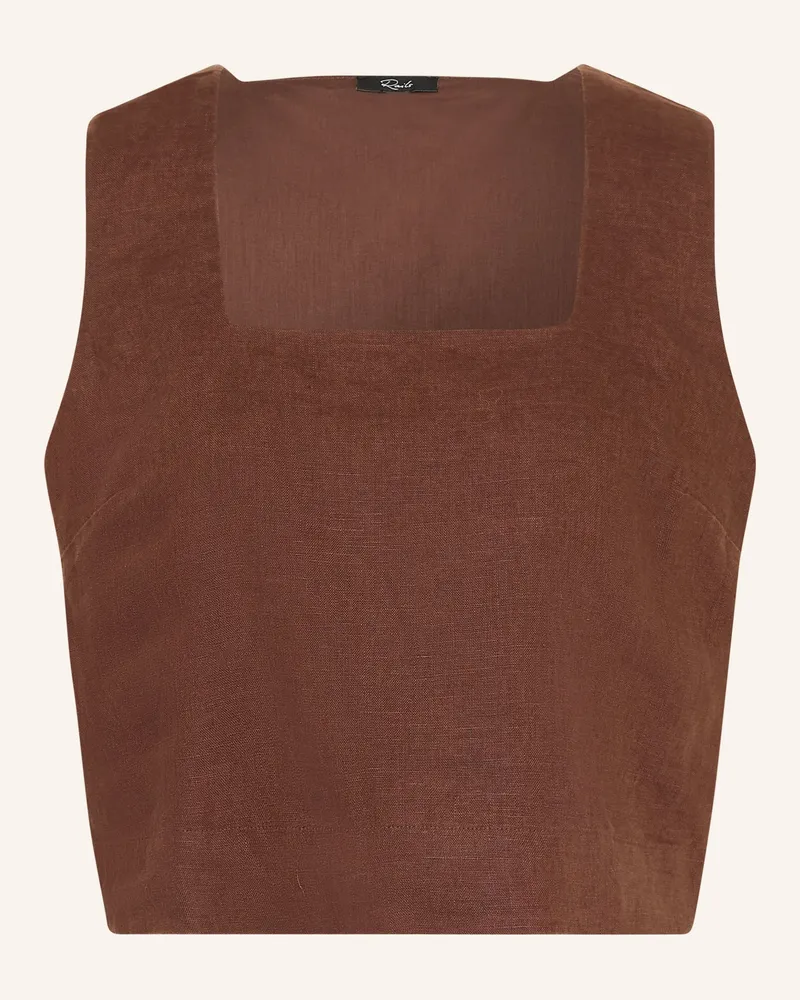 RAILS Top Arika Aus Leinen braun Dunkelbraun