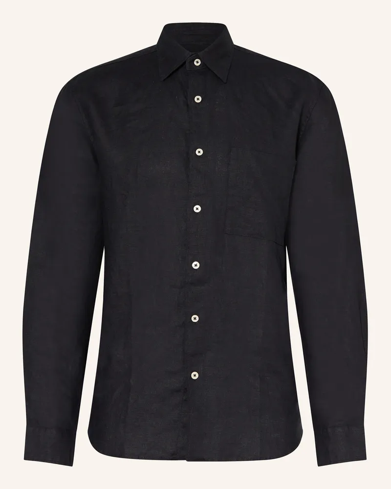 Marc O'Polo Leinenhemd Regular Fit Schwarz
