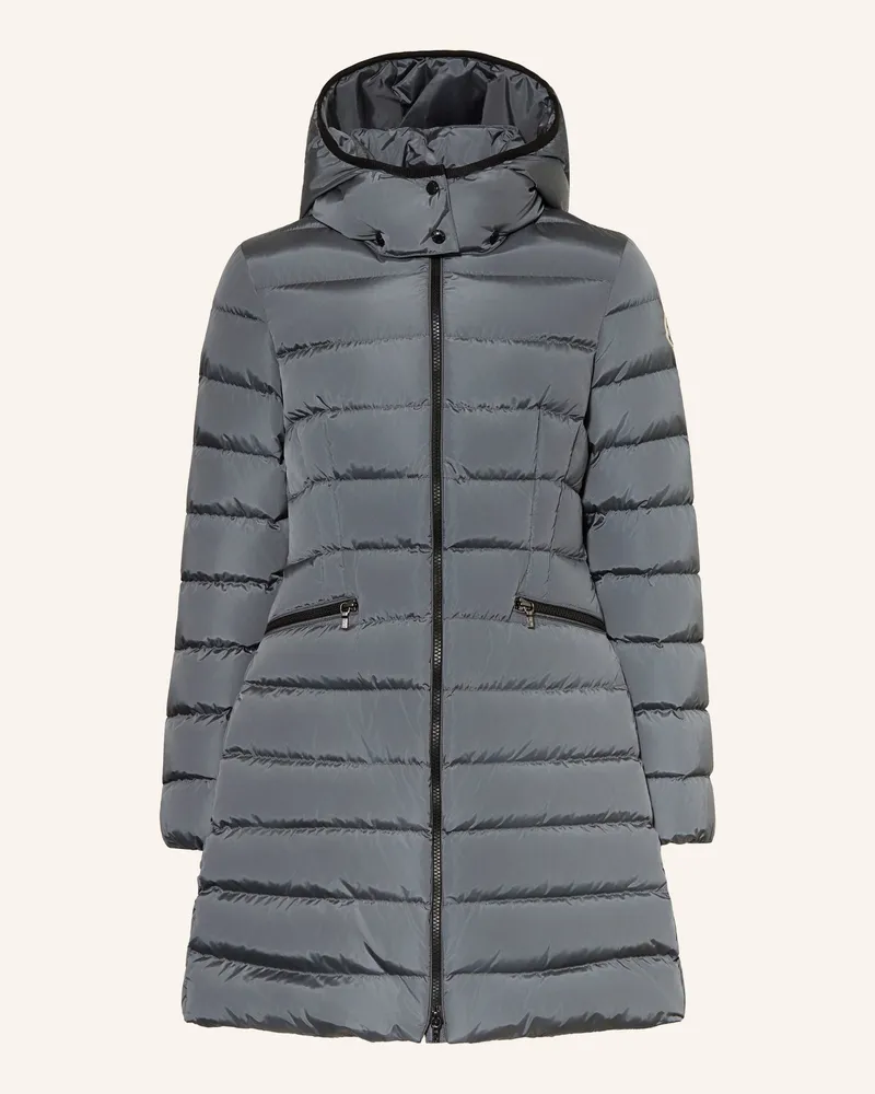Moncler Daunenmantel Mit Abnehmbarer Kapuze grau Dunkelgrau