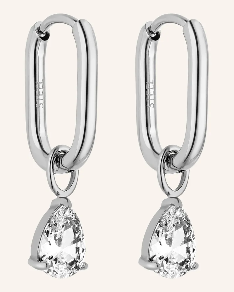 S.Oliver Creolen  aus  Edelstahl Silber