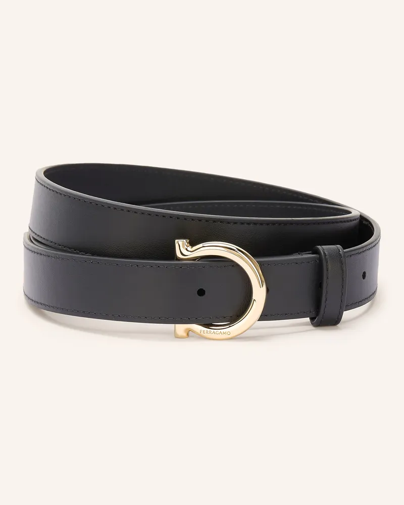 Ferragamo Ledergürtel schwarz Schwarz