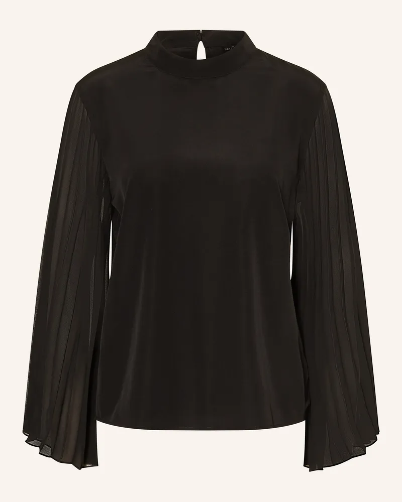 van Laack Blusenshirt VL-OZIAS-XX im Materialmix Schwarz