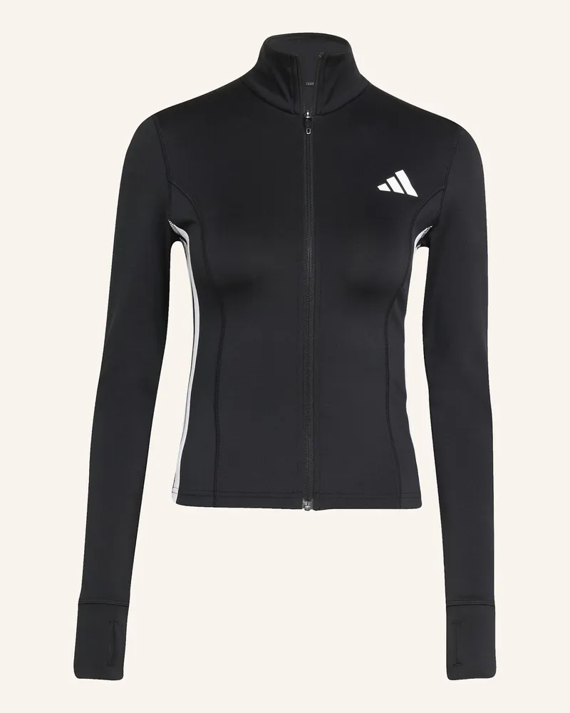 adidas Workout Essentials Zip Through Jacke 3-Streifen schwarz Schwarz