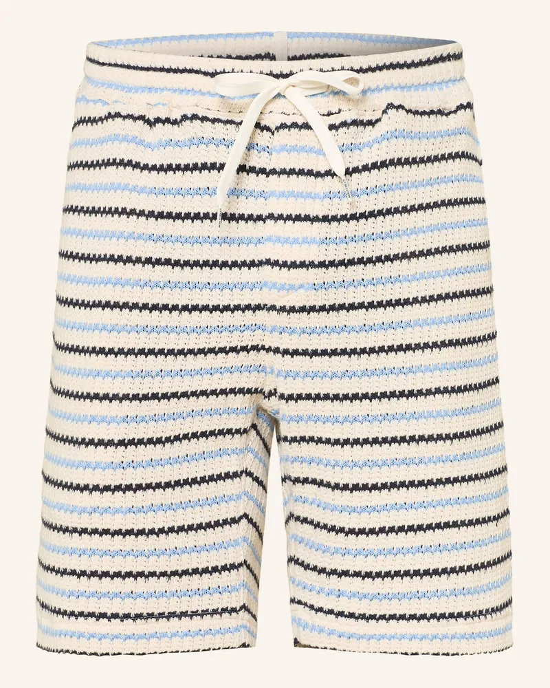 Strellson Strickshorts Hiro blau Weiss