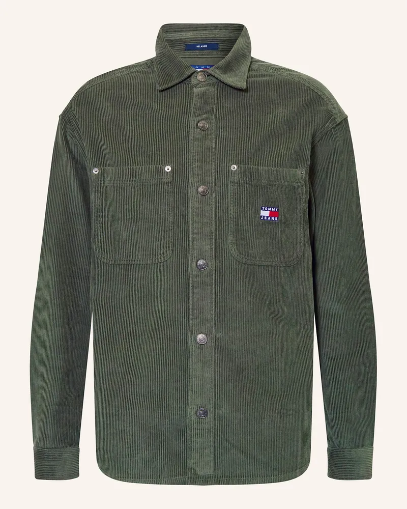 Tommy Hilfiger Cord-Overshirt Dunkelgrün