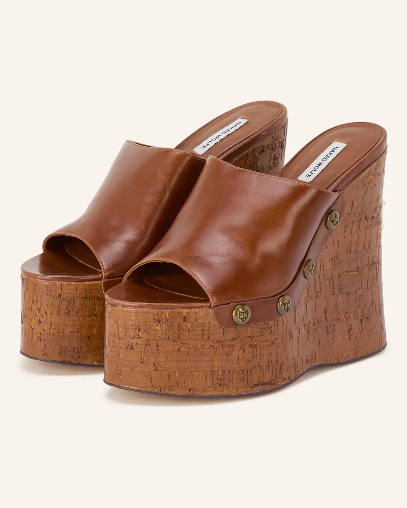 Naked Wolfe Wedges Tulip braun Braun