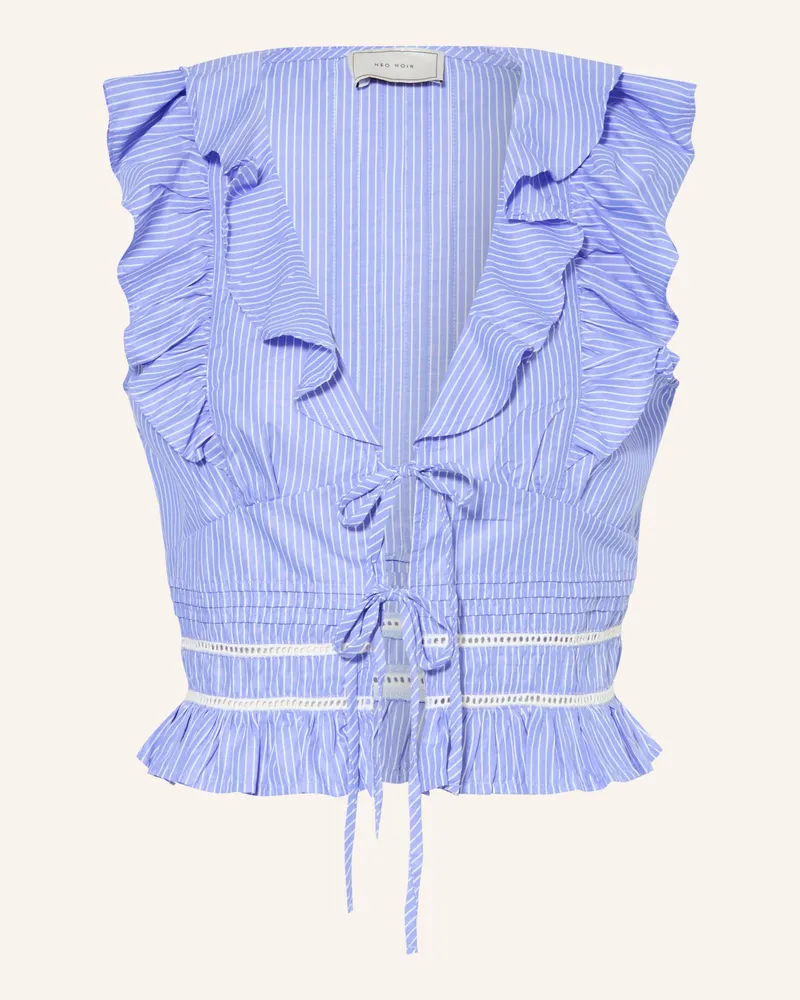 Neo Noir Blusenshirt Jolia Mit Rüschen Und Volants blau Blau
