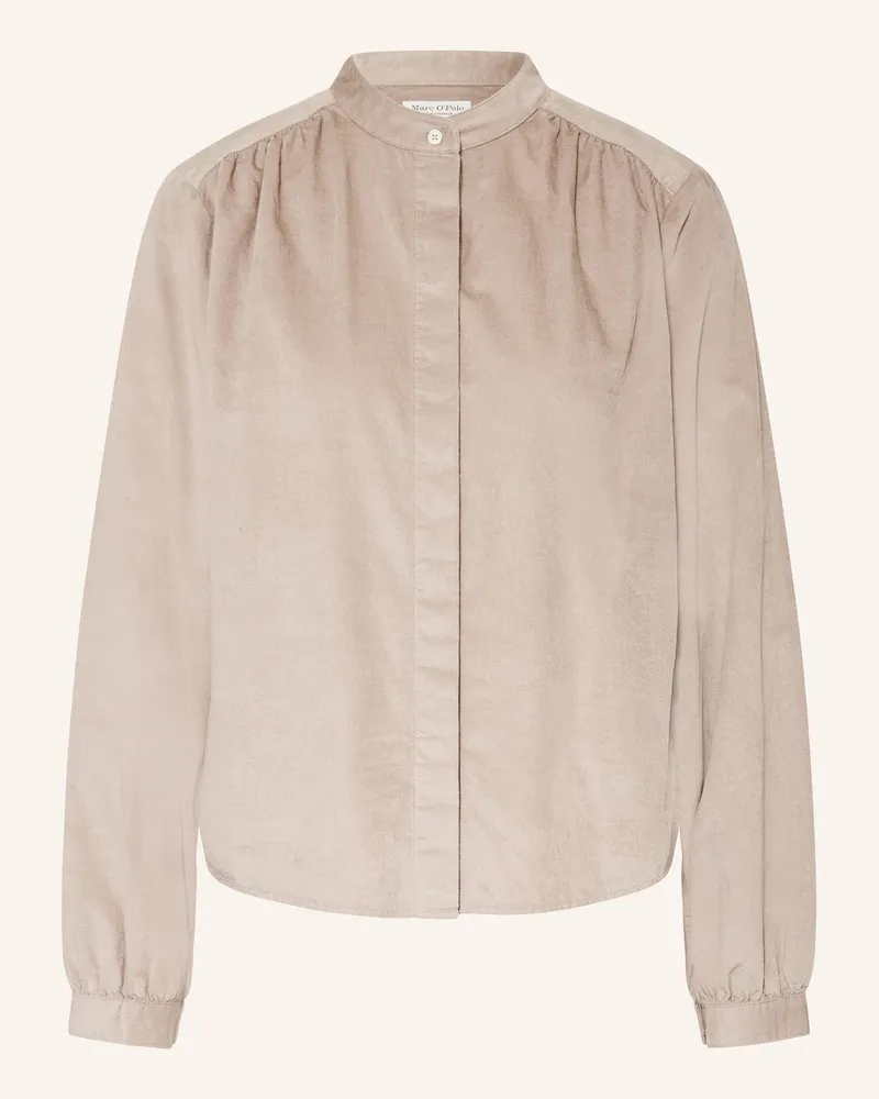 Marc O'Polo Samtbluse Hellbraun